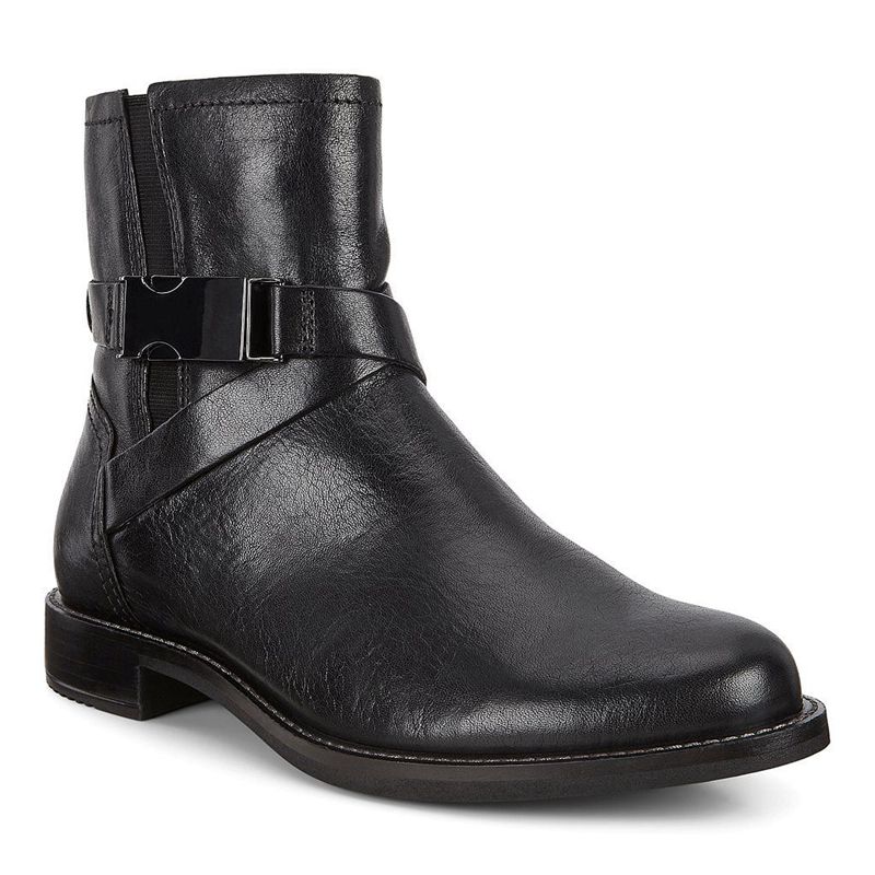Women Boots Ecco Sartorelle 25 - Ankle Boots Black - India BXAHMO327